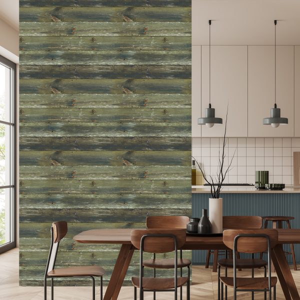Behang Horizontale Houten Planken - Afbeelding 4
