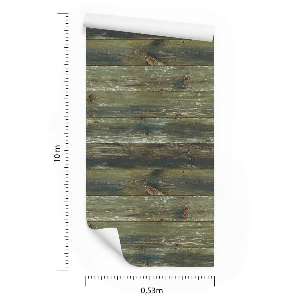 Behang Horizontale Houten Planken - Afbeelding 8