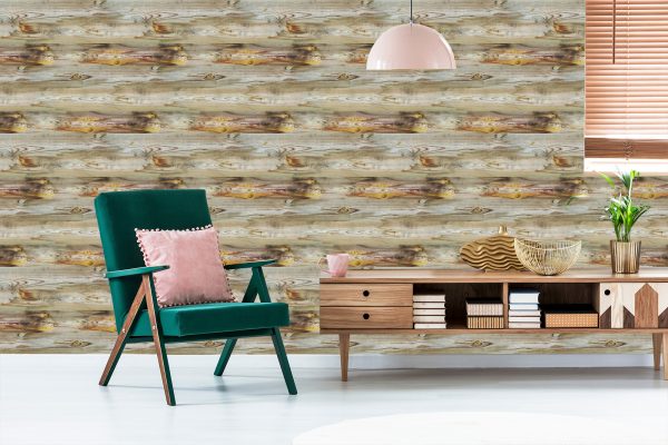 Behang Horizontale Houten Planken - Afbeelding 6