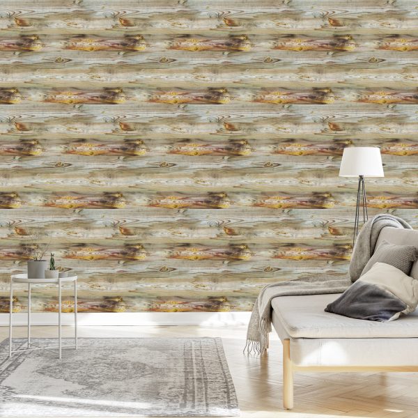 Behang Horizontale Houten Planken - Afbeelding 3