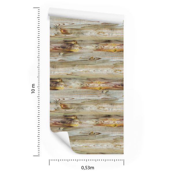 Behang Horizontale Houten Planken - Afbeelding 8