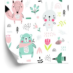 Behang Voor Kinderen - Leuke Bosdieren