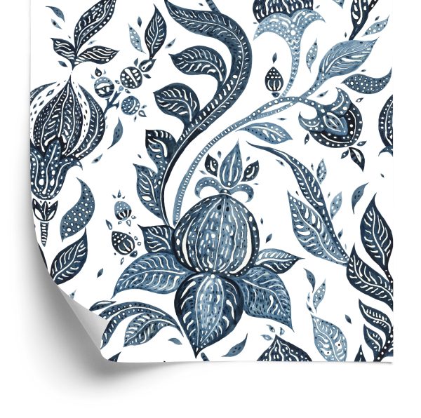 Behang Abstracte Bloemen Geschilderd Met Waterverf