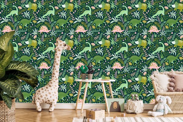 Behang Voor Kinderen - Dinosaurussen - Afbeelding 5