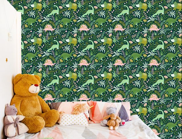 Behang Voor Kinderen - Dinosaurussen - Afbeelding 6