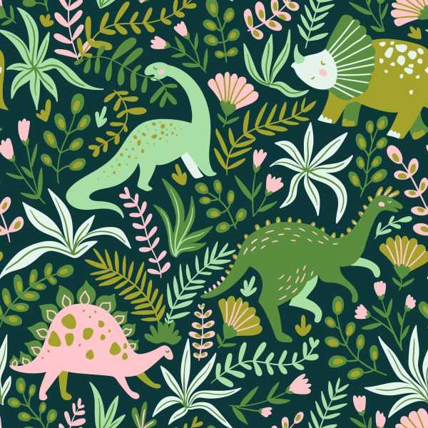 Behang Voor Kinderen - Dinosaurussen - Afbeelding 2