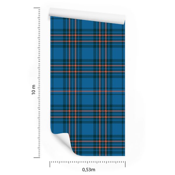 Behang Modieuze Kleurrijke Schotse Plaid - Afbeelding 8