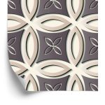 Behang Decoratief Retropatroon - 3D-Effect