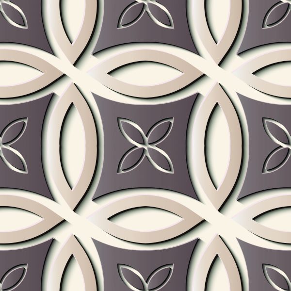 Behang Decoratief Retropatroon - 3D-Effect - Afbeelding 2