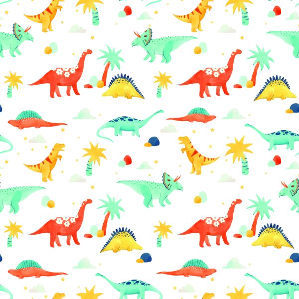Behang Voor Kinderen - Dinosaurussen - Afbeelding 2