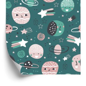 Behang Voor Kinderen Planeten Sterren En Asteroïden