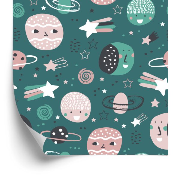 Behang Voor Kinderen Planeten Sterren En Asteroïden