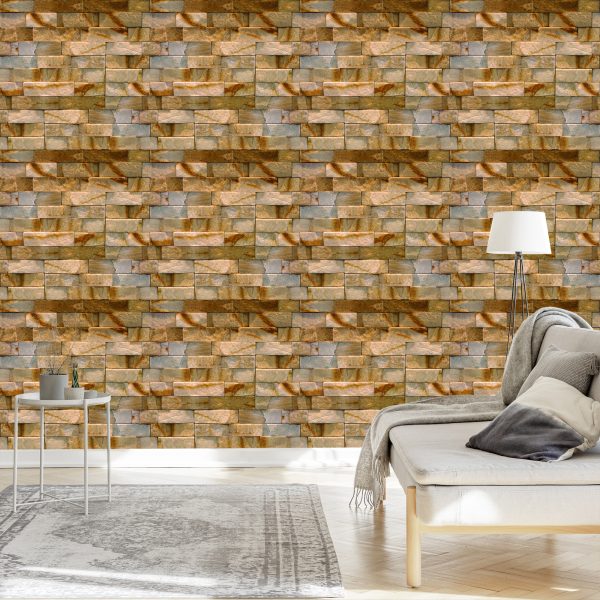 Behang Decoratieve Stenen Baksteen - Afbeelding 3