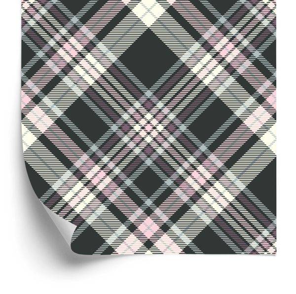 Behang Mooie Plaid In Pastelkleuren