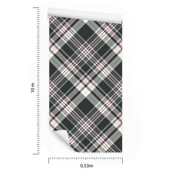 Behang Mooie Plaid In Pastelkleuren - Afbeelding 8