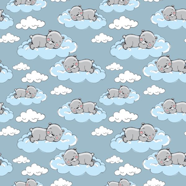 Behang Voor Kinderen - Teddyberen Die Tussen De Wolken Slapen - Afbeelding 2
