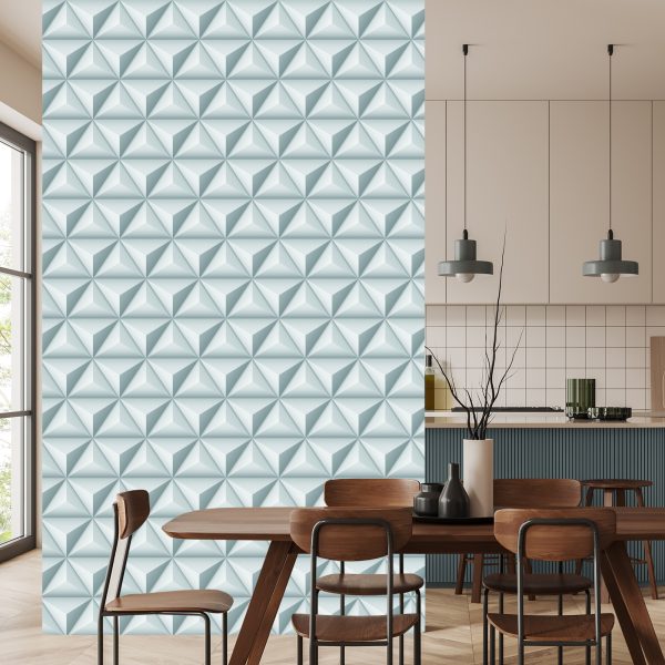 Behang Modernistische Piramides - 3D-Effect - Afbeelding 4