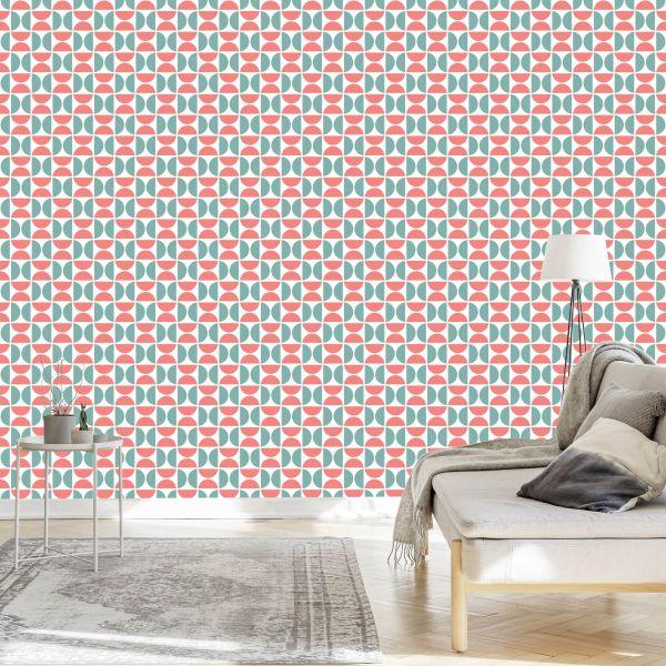Behang Kleurrijk Abstract Geometrisch Patroon - Afbeelding 3