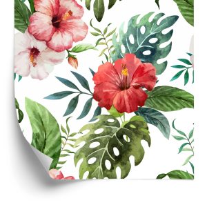 Behang Kleurrijke Bloemen