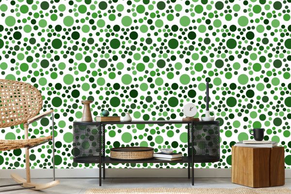 Behang Moderne Groene Stippen - Afbeelding 5