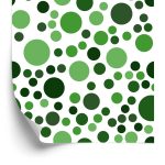 Behang Moderne Groene Stippen