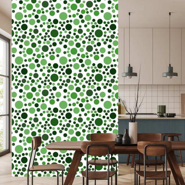 Behang Moderne Groene Stippen - Afbeelding 4