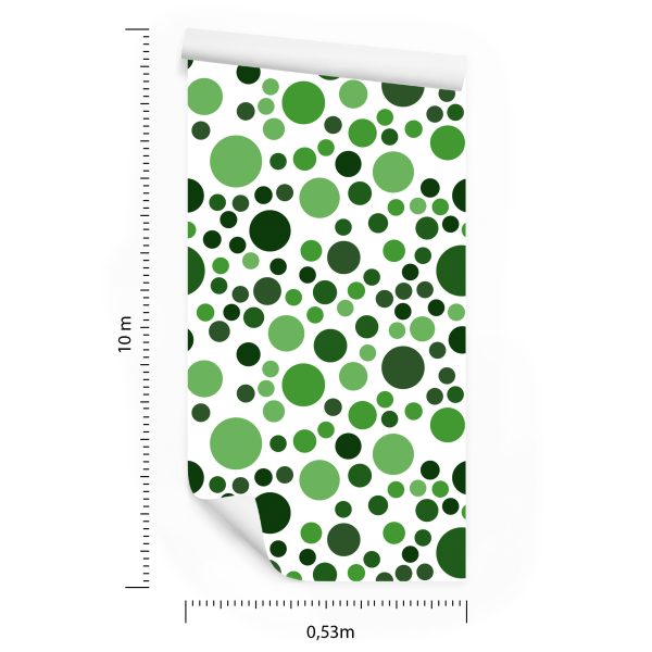 Behang Moderne Groene Stippen - Afbeelding 8