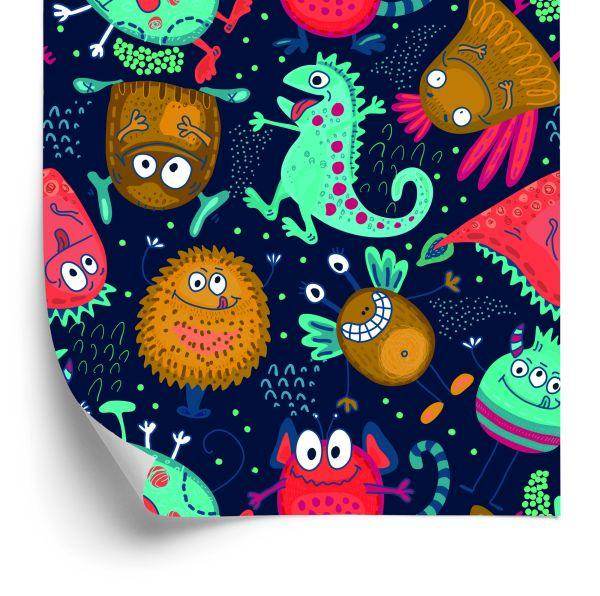 Behang Voor Kinderen - Grappige Monsters En Buitenaardse Wezens