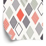 Behang Geometrisch Gekleurde Diamanten