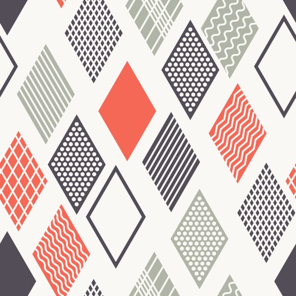 Behang Geometrisch Gekleurde Diamanten - Afbeelding 2