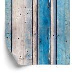 Behang Blauwe Houten Planken