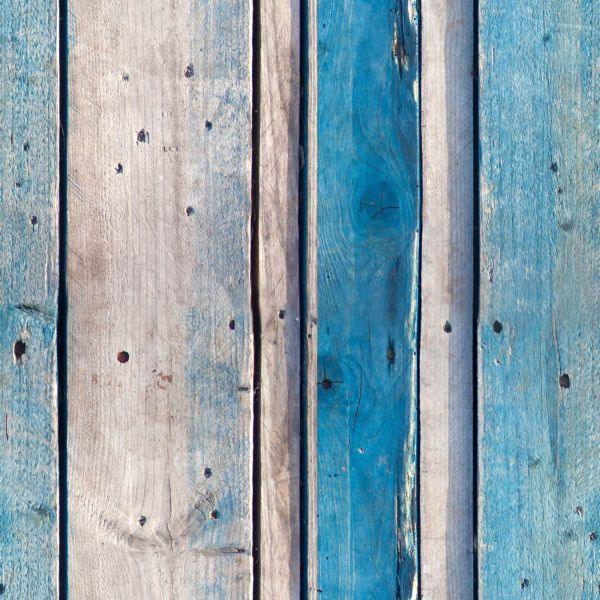 Behang Blauwe Houten Planken - Afbeelding 2