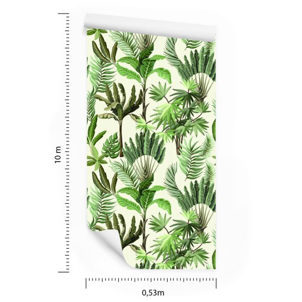 Behang Vintage Exotische Bladeren - Afbeelding 8