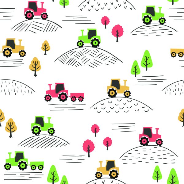 Behang Voor Kinderen - Tractoren - Afbeelding 2