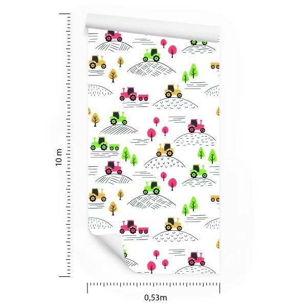 Behang Voor Kinderen - Tractoren - Afbeelding 8