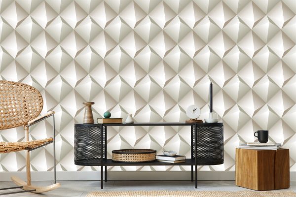 Behang Modernistisch Geometrisch Patroon - 3D-Effect - Afbeelding 5