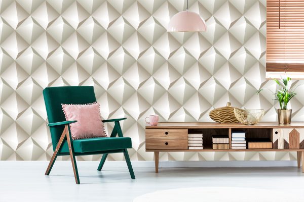Behang Modernistisch Geometrisch Patroon - 3D-Effect - Afbeelding 6