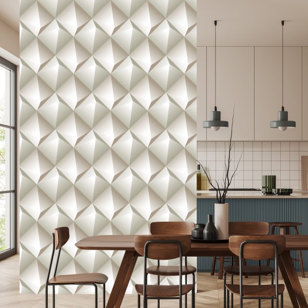 Behang Modernistisch Geometrisch Patroon - 3D-Effect - Afbeelding 4