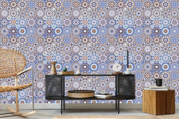 Behang Kleurrijk Mozaïek In Arabische Stijl - Afbeelding 5