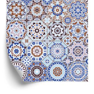 Behang Kleurrijk Mozaïek In Arabische Stijl