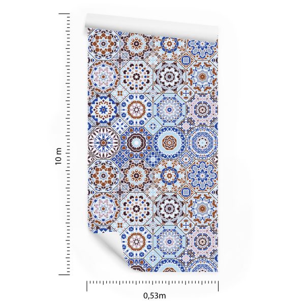 Behang Kleurrijk Mozaïek In Arabische Stijl - Afbeelding 8