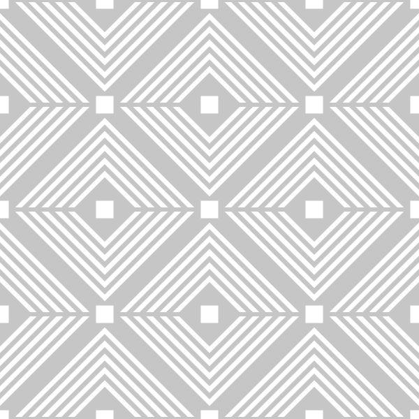 Behang Geometrische Patronen In Grijstinten - Afbeelding 2