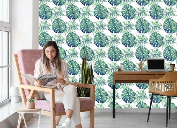 Behang Bladeren Van Exotische Planten / 241985020 - Afbeelding 7