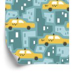 Behang Voor Kinderen - Gele Taxi's