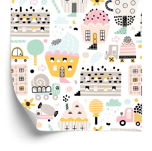 Behang Voor Kinderen - Sweet Town