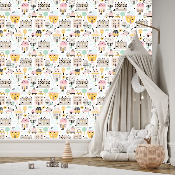 Behang Voor Kinderen - Sweet Town - Afbeelding 3