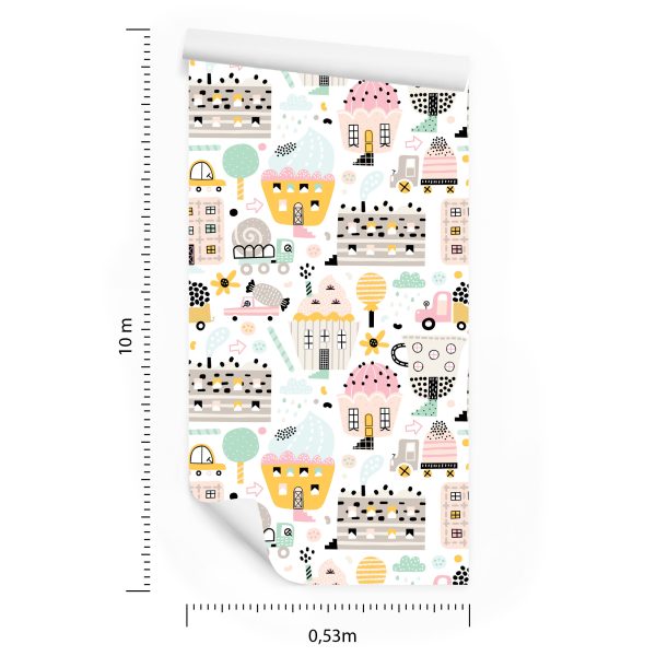 Behang Voor Kinderen - Sweet Town - Afbeelding 8