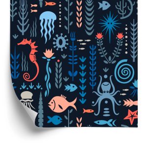 Behang Voor Kinderen - Kleurrijke Onderwaterdieren