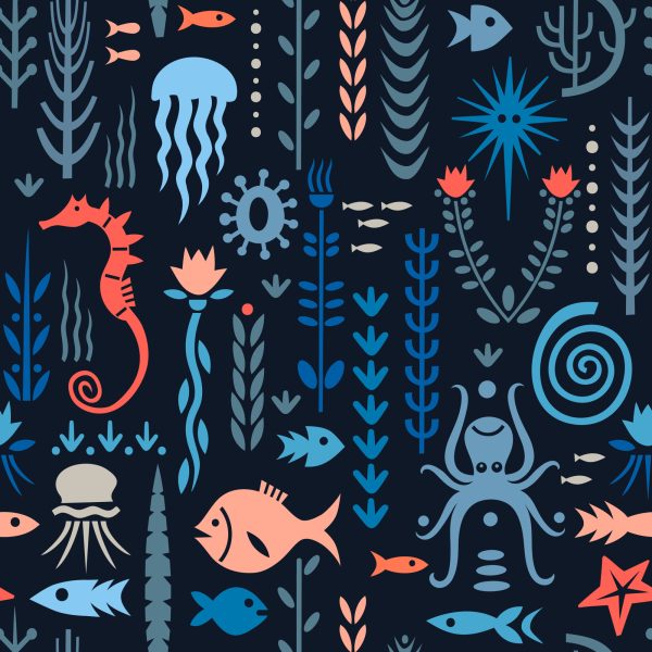 Behang Voor Kinderen - Kleurrijke Onderwaterdieren - Afbeelding 2