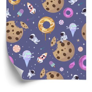 Behang Voor Kinderen - Kosmische Snoepjes